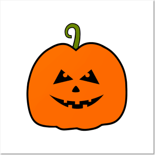 HAPPY Halloween  Pumpkin Evil Face Posters and Art